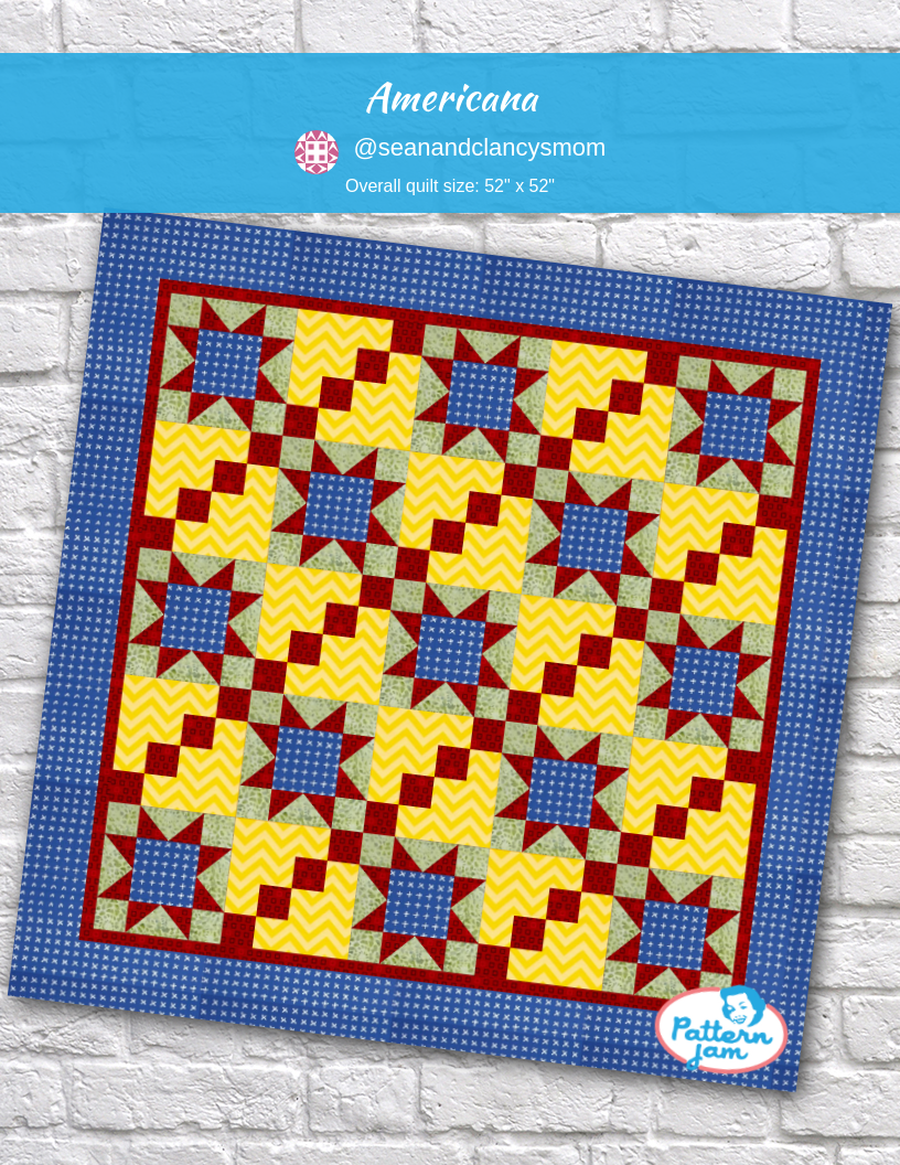 americana - custom quilt designed by &#64;seanandclancysmom using PatternJam quilt design software