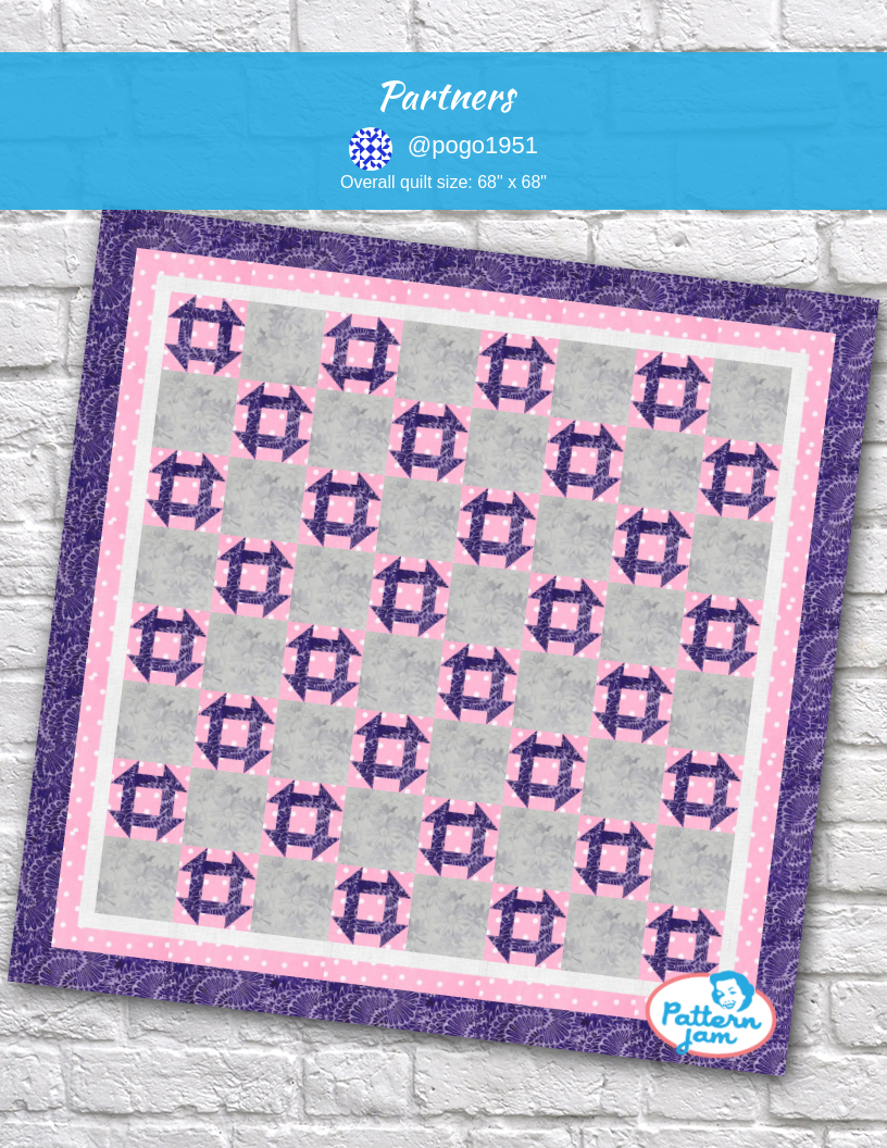 Partners - custom quilt designed by &#64;pogo1951 using PatternJam quilt design software
