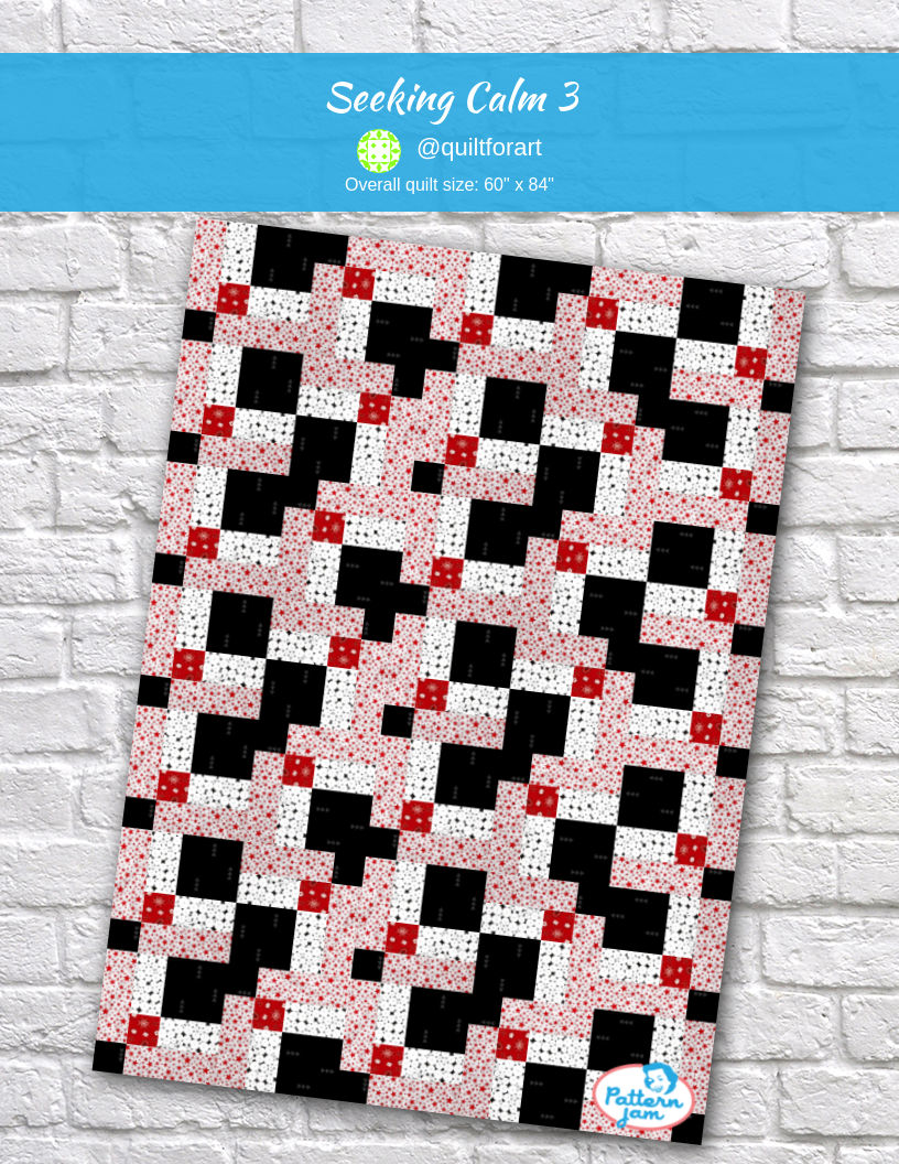seeking calm 3 - custom quilt designed by &#64;quiltforart using PatternJam quilt design software