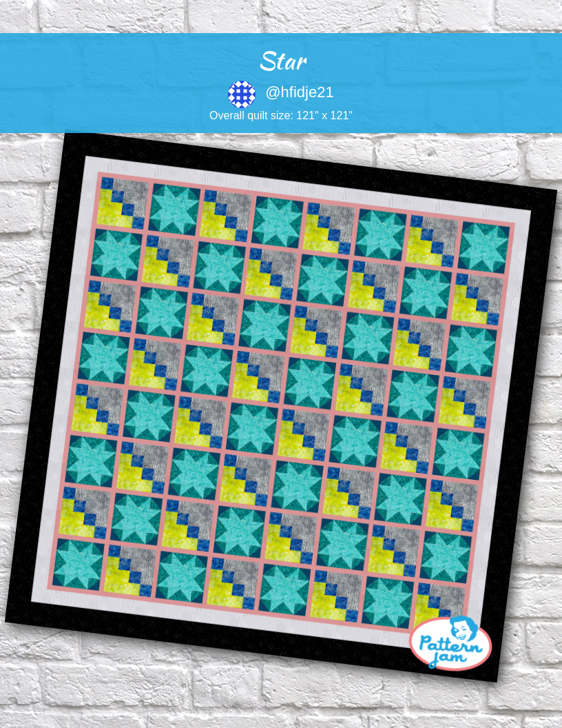 star - custom quilt designed by &#64;hfidje21 using PatternJam quilt design software