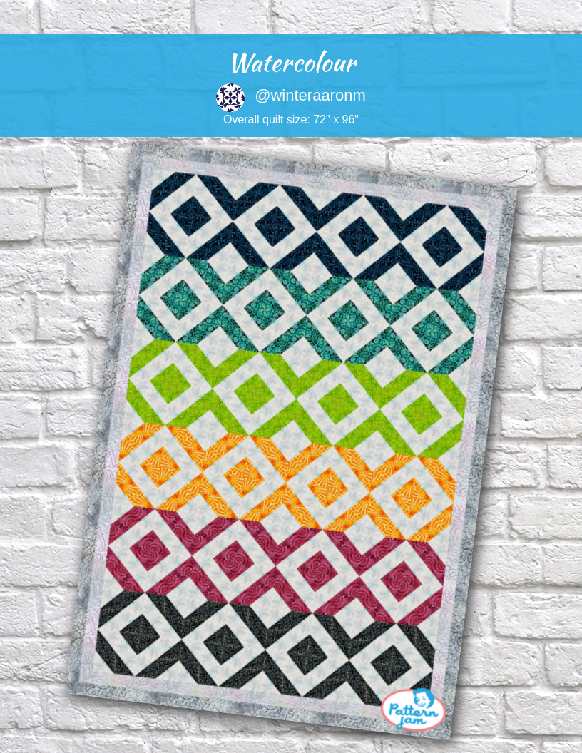 Watercolour - custom quilt designed by &#64;winteraaronm using PatternJam quilt design software