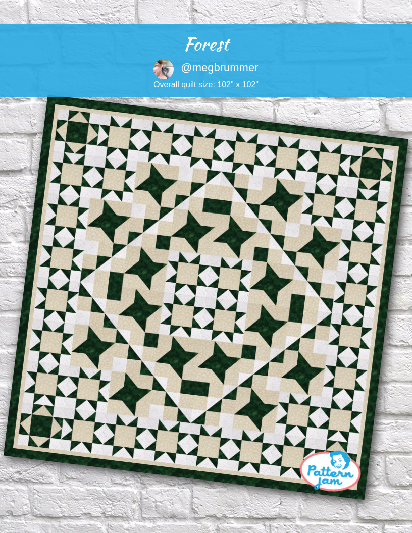 Forest - custom quilt designed by &#64;megbrummer using PatternJam quilt design software