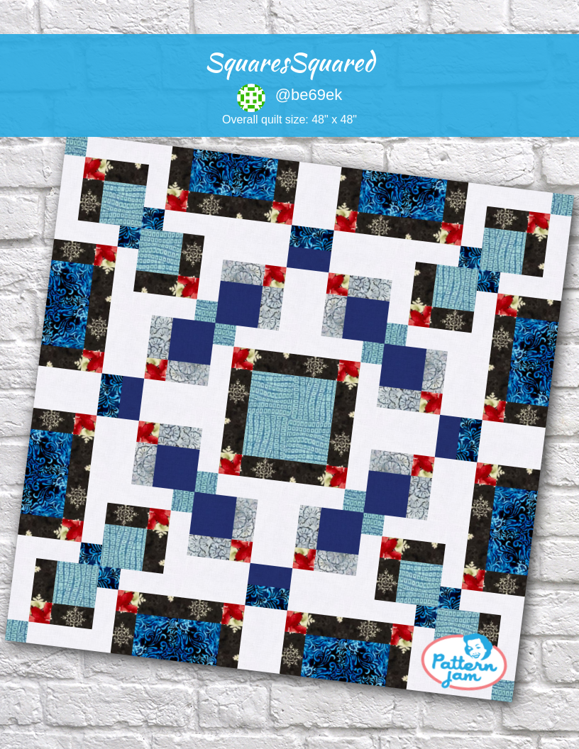 SquaresSquared - custom quilt designed by &#64;be69ek using PatternJam quilt design software