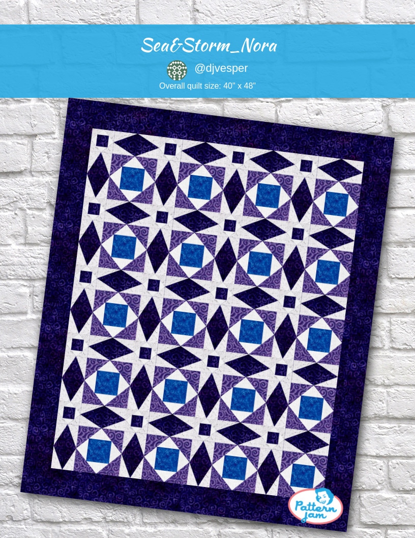 sea&storm_Nora - custom quilt designed by &#64;djvesper using PatternJam quilt design software