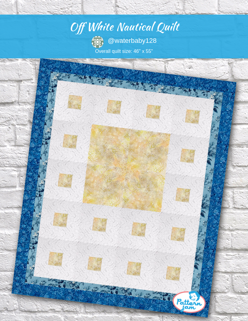 Off White Nautical Quilt - custom quilt designed by &#64;waterbaby128 using PatternJam quilt design software