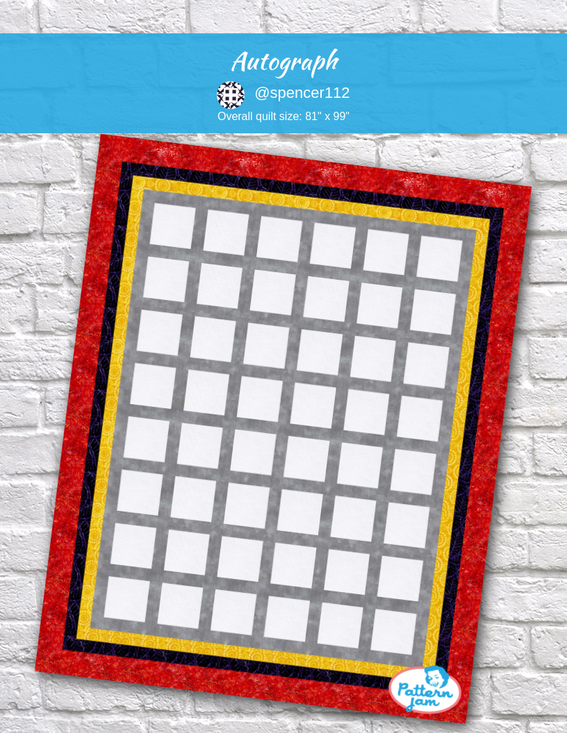 Autograph - custom quilt designed by &#64;spencer112 using PatternJam quilt design software