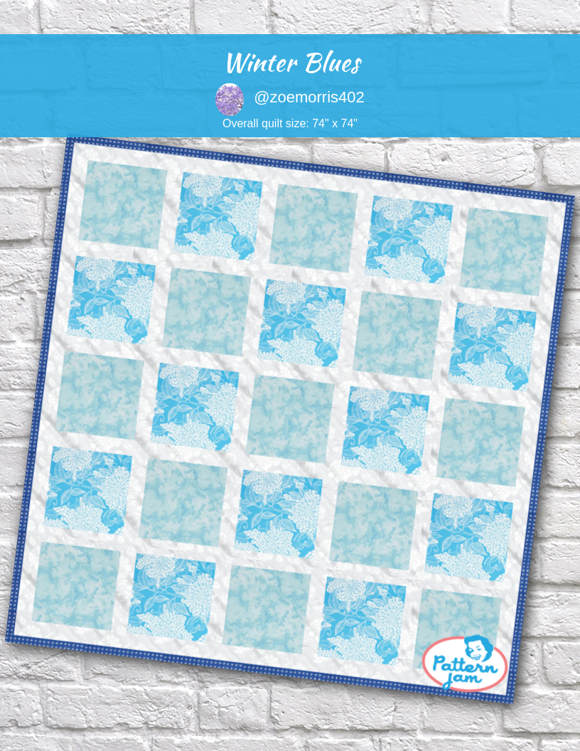 winter blues - custom quilt designed by &#64;zoemorris402 using PatternJam quilt design software