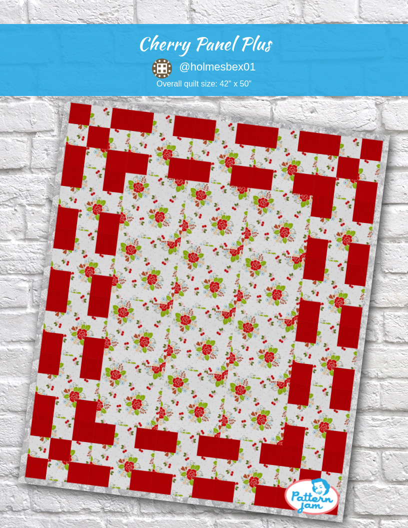 Cherry Panel Plus - custom quilt designed by &#64;holmesbex01 using PatternJam quilt design software