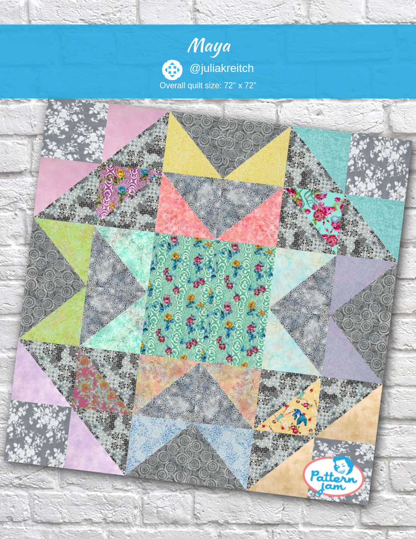 Maya - custom quilt designed by &#64;juliakreitch using PatternJam quilt design software