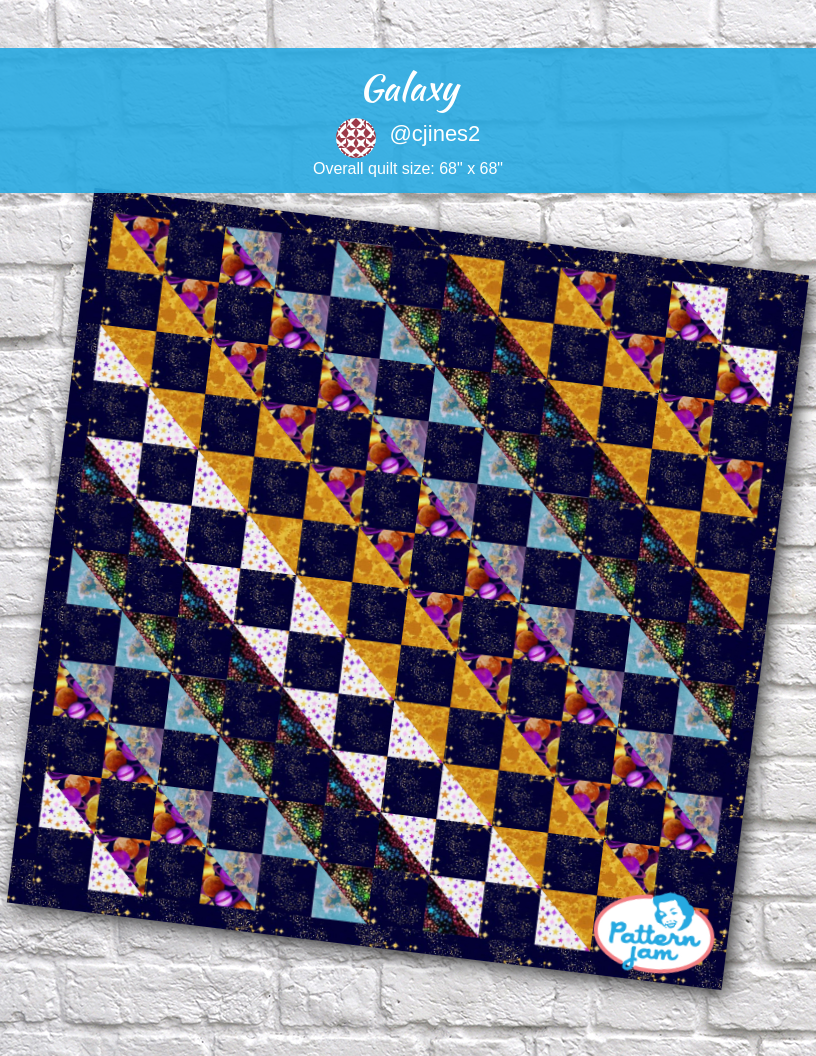 galaxy - custom quilt designed by &#64;cjines2 using PatternJam quilt design software