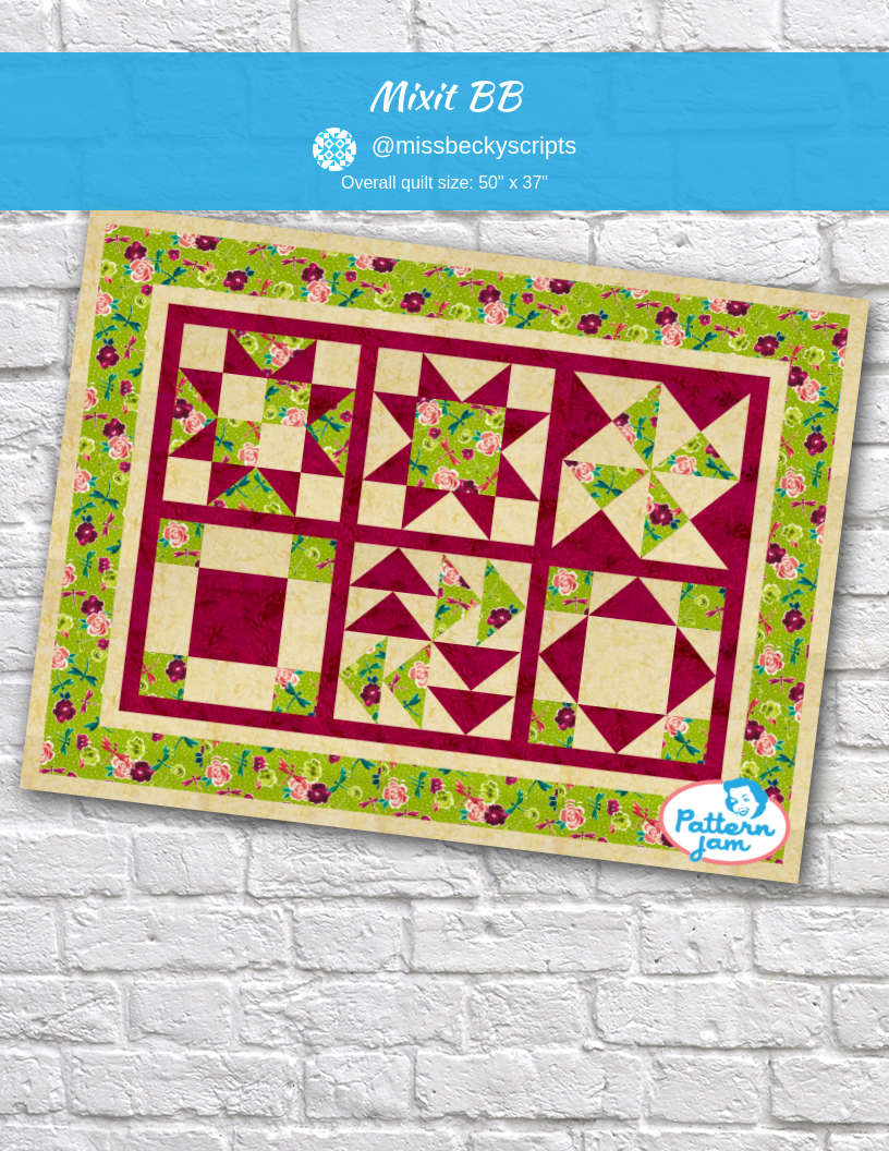 Mixit BB - custom quilt designed by &#64;missbeckyscripts using PatternJam quilt design software