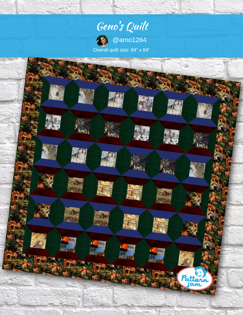 Geno's Quilt - custom quilt designed by &#64;amo1264 using PatternJam quilt design software