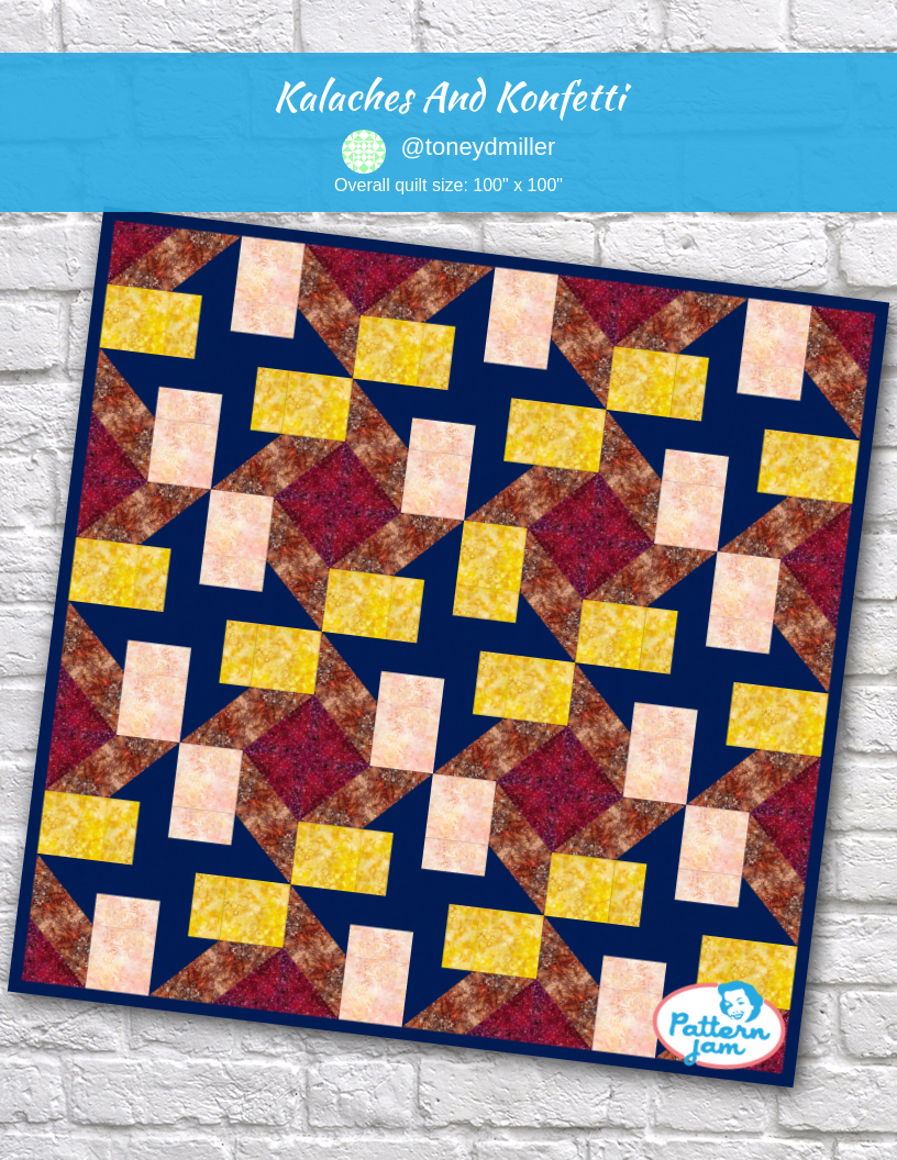 Kalaches and Konfetti - custom quilt designed by &#64;toneydmiller using PatternJam quilt design software