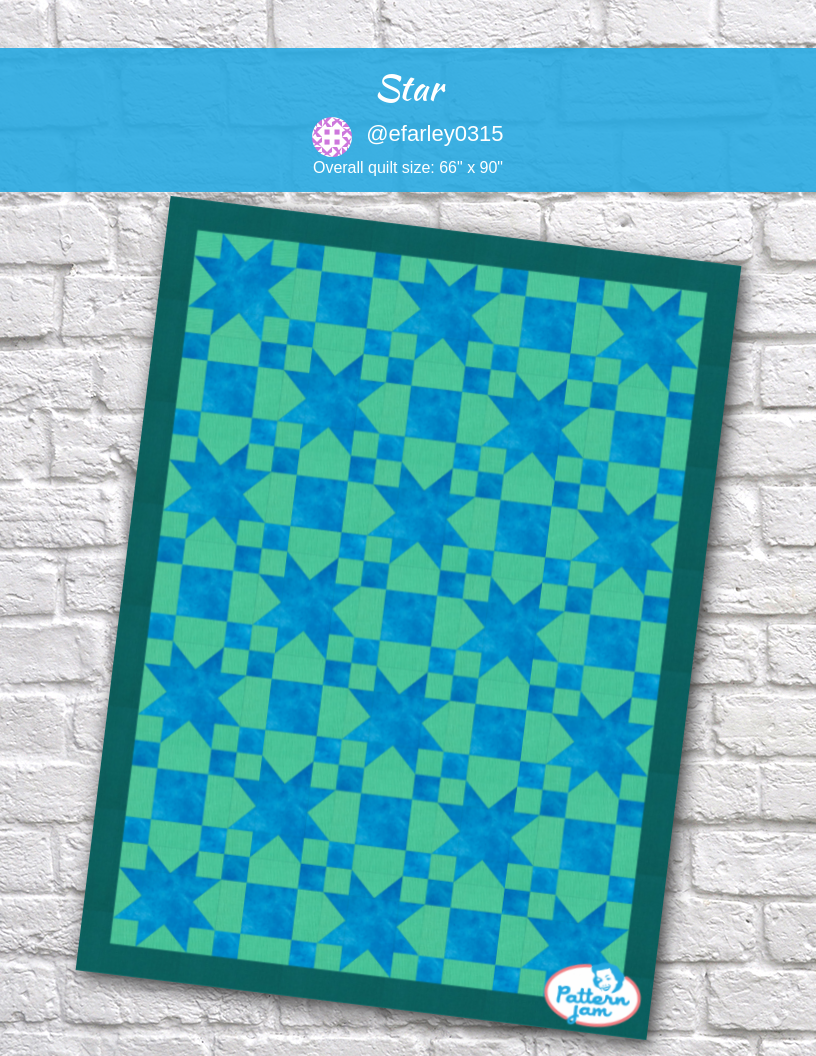 Star - custom quilt designed by &#64;efarley0315 using PatternJam quilt design software