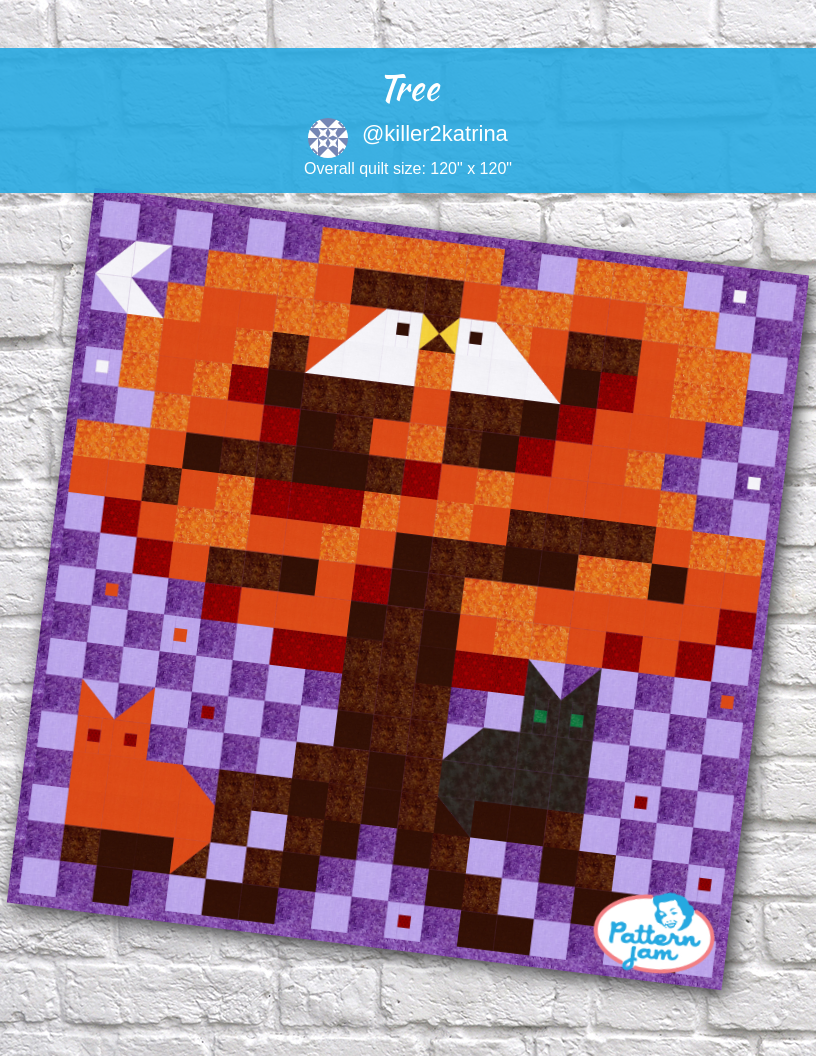 tree - custom quilt designed by &#64;killer2katrina using PatternJam quilt design software