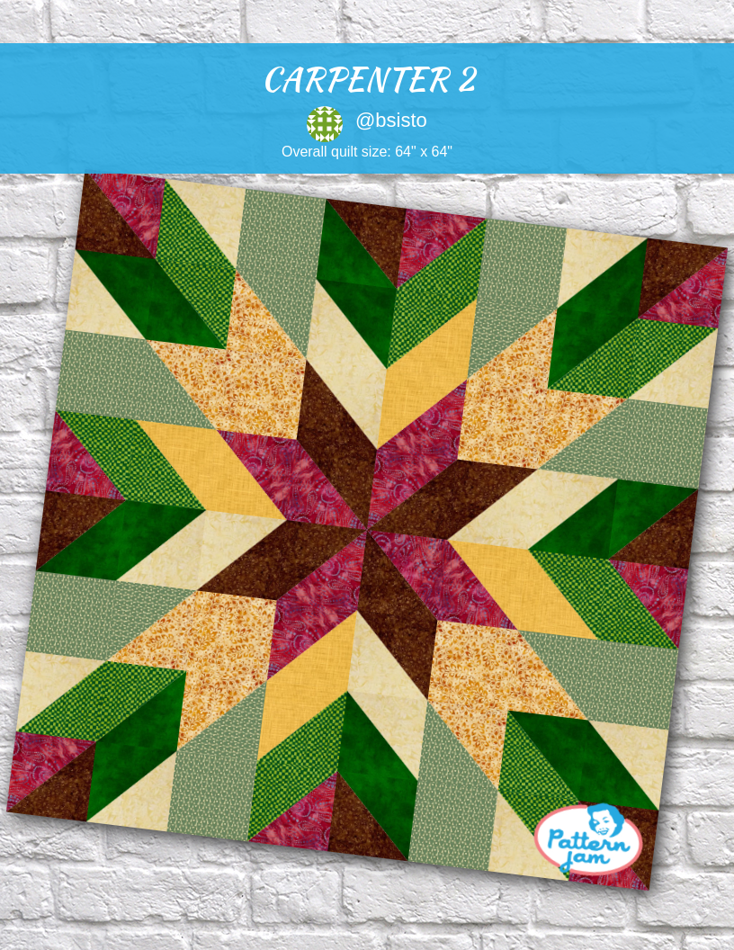CARPENTER 2 - custom quilt designed by &#64;bsisto using PatternJam quilt design software