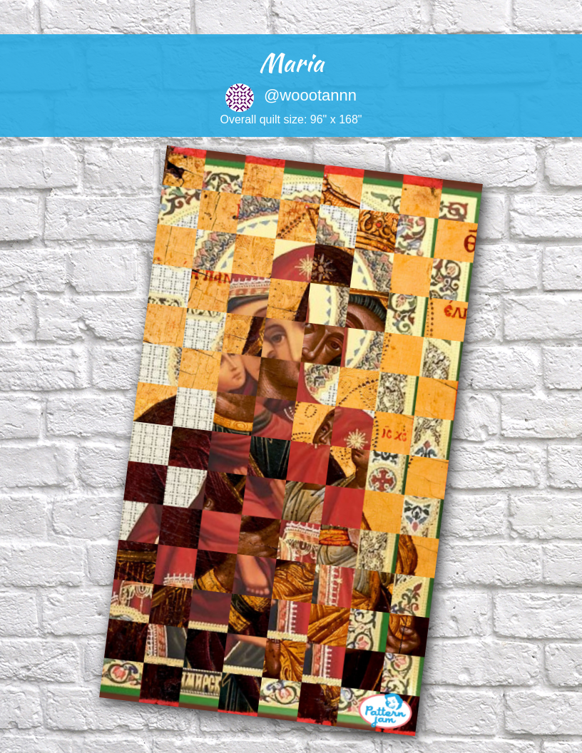 maria - custom quilt designed by &#64;woootannn using PatternJam quilt design software
