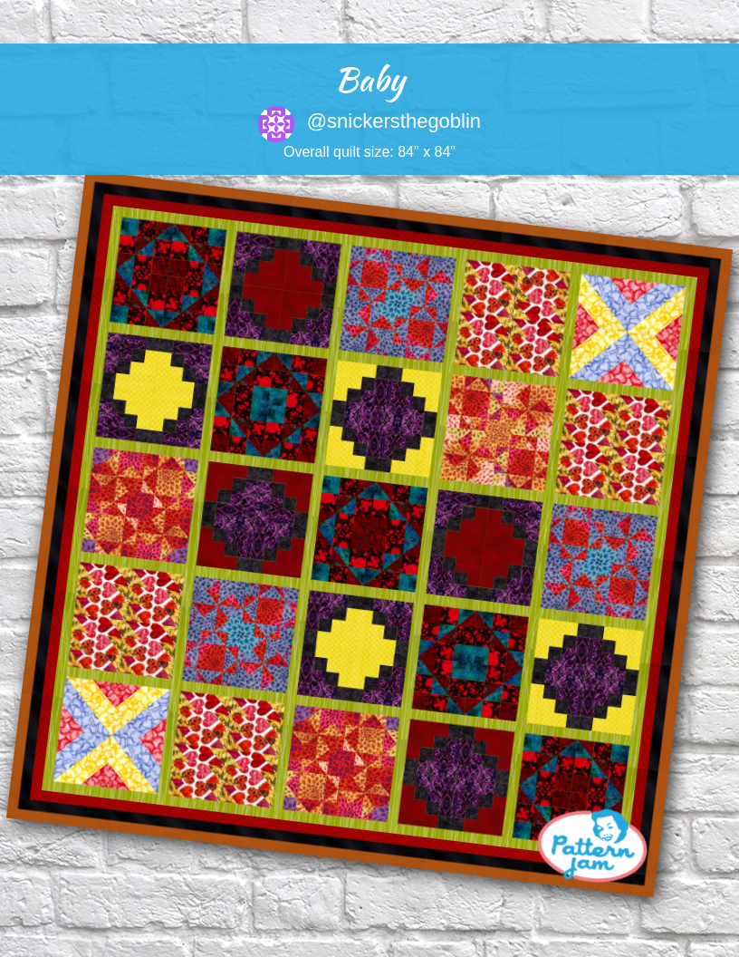 baby - custom quilt designed by &#64;snickersthegoblin using PatternJam quilt design software
