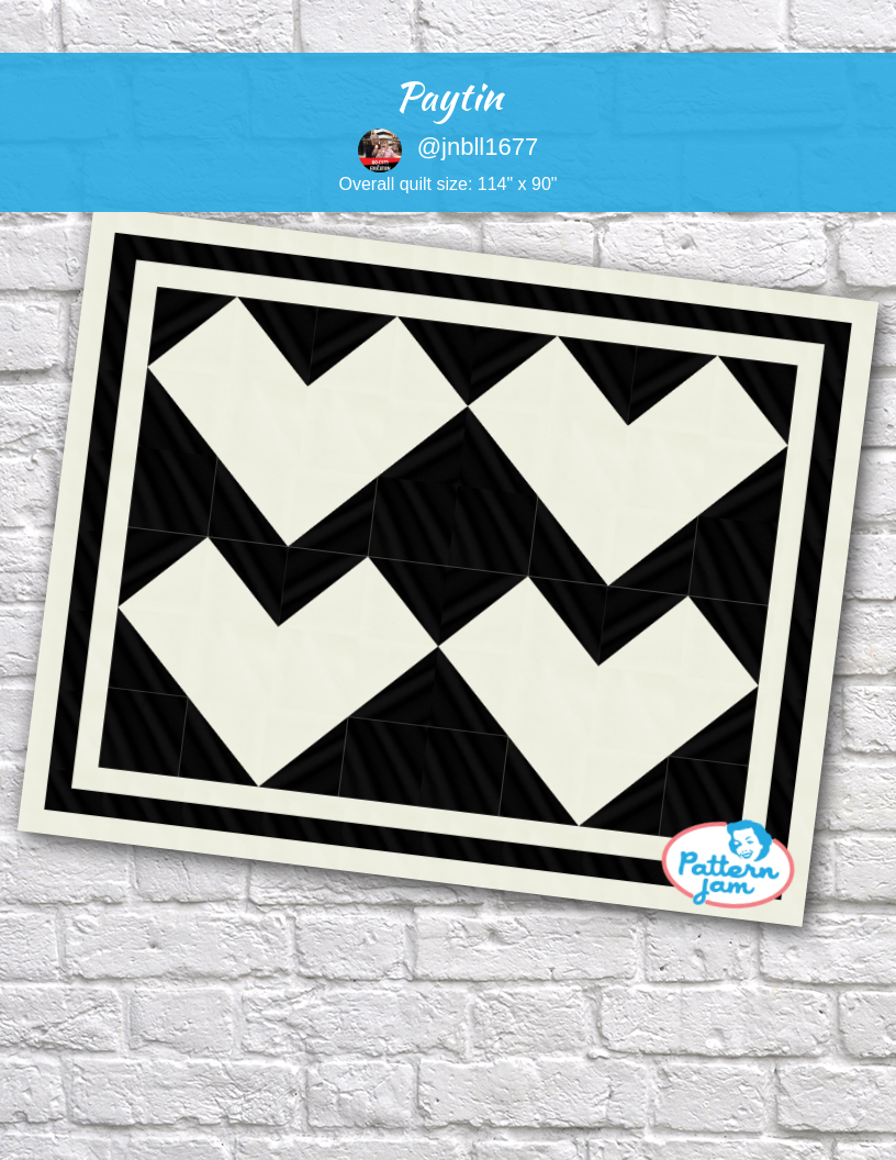 Paytin - custom quilt designed by &#64;jnbll1677 using PatternJam quilt design software