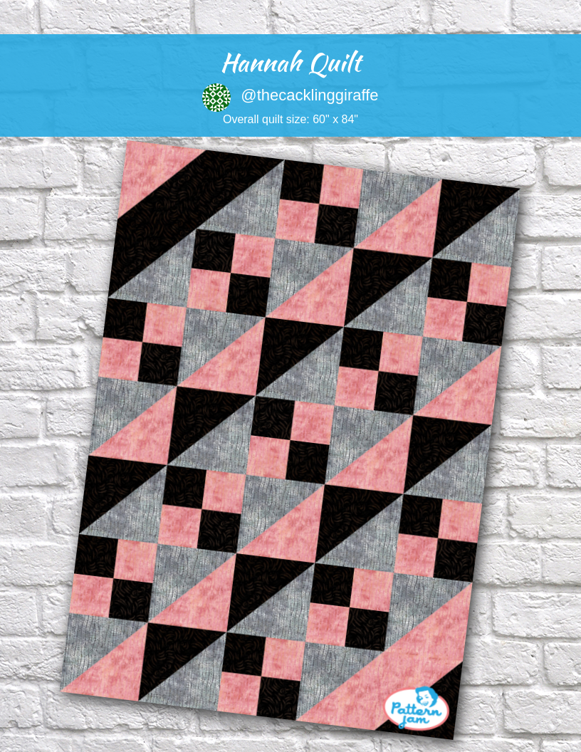 hannah quilt - custom quilt designed by &#64;thecacklinggiraffe using PatternJam quilt design software