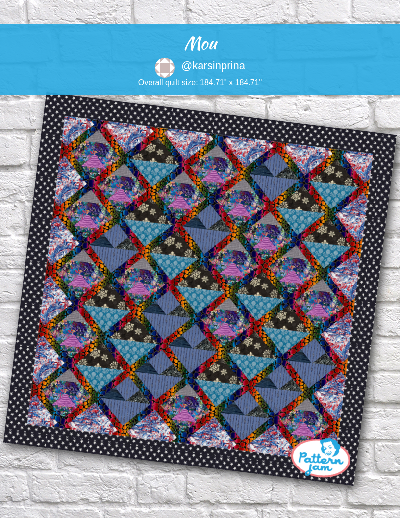 Mou - custom quilt designed by &#64;karsinprina using PatternJam quilt design software