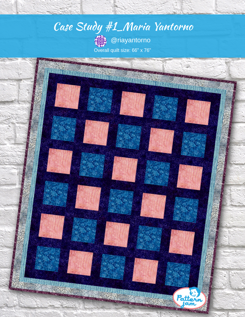 Case Study #1_Maria Yantorno - custom quilt designed by &#64;riayantorno using PatternJam quilt design software