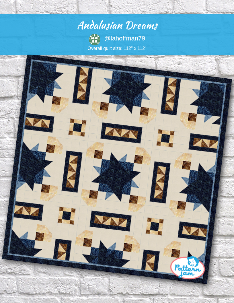 Andalusian Dreams - custom quilt designed by &#64;lahoffman79 using PatternJam quilt design software