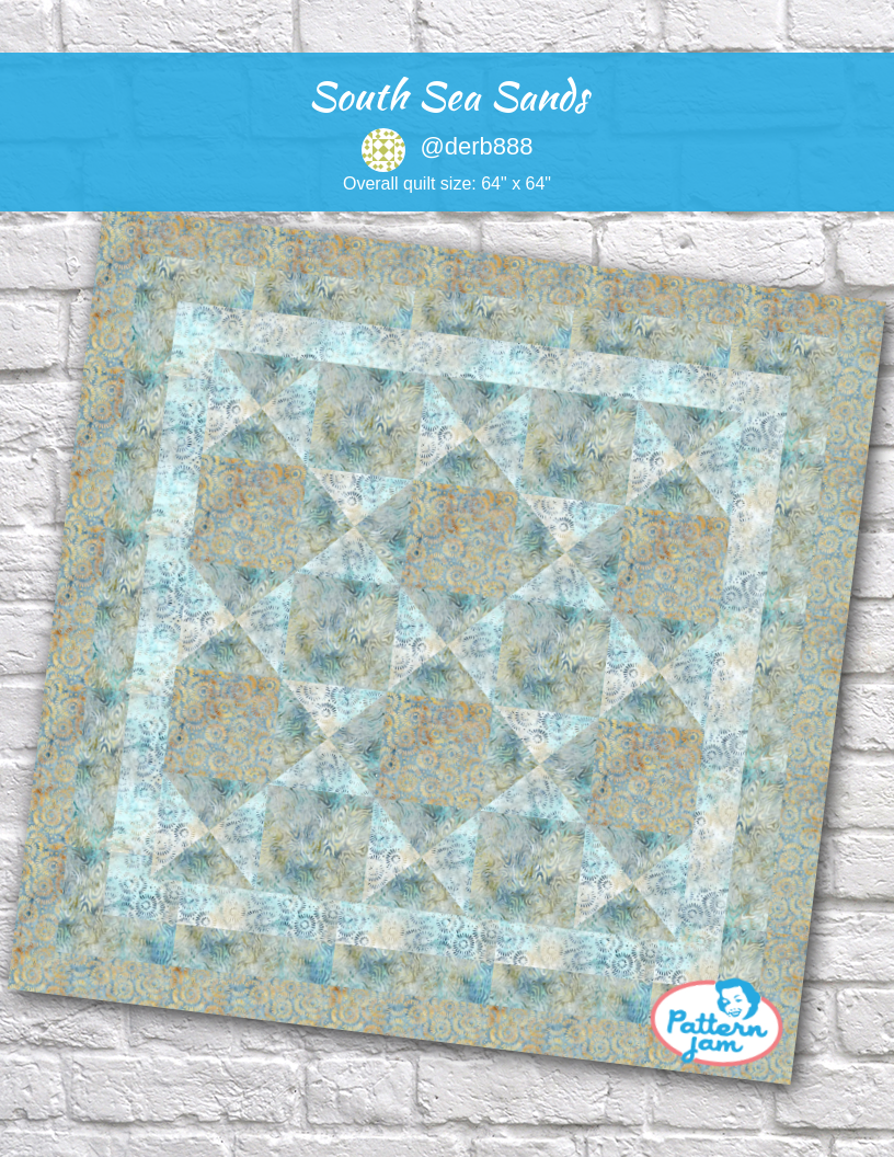 South Sea Sands - custom quilt designed by &#64;derb888 using PatternJam quilt design software