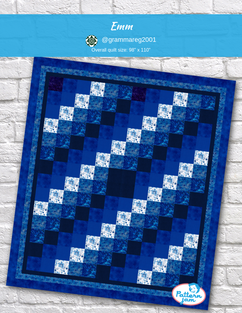 Emm - custom quilt designed by &#64;grammareg2001 using PatternJam quilt design software