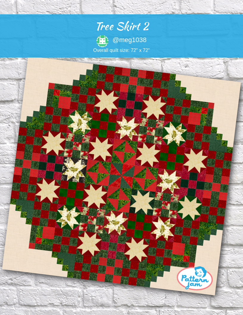 tree skirt 2 - custom quilt designed by &#64;meg1038 using PatternJam quilt design software