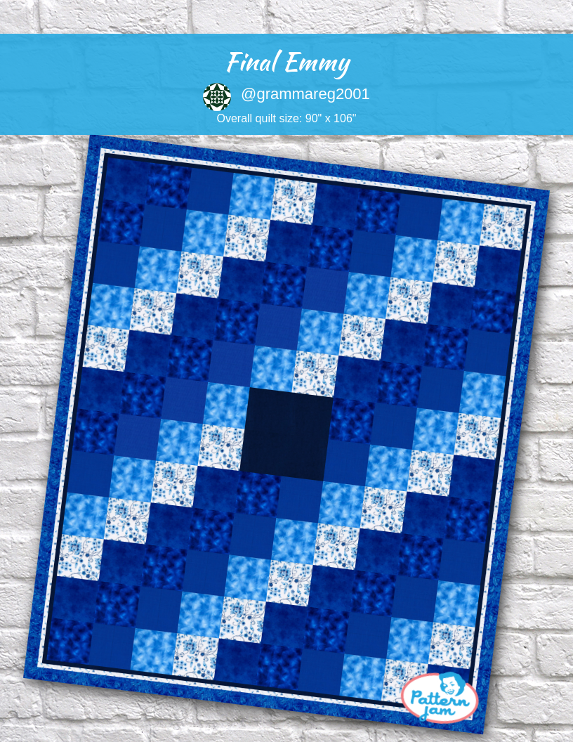 Final Emmy - custom quilt designed by &#64;grammareg2001 using PatternJam quilt design software