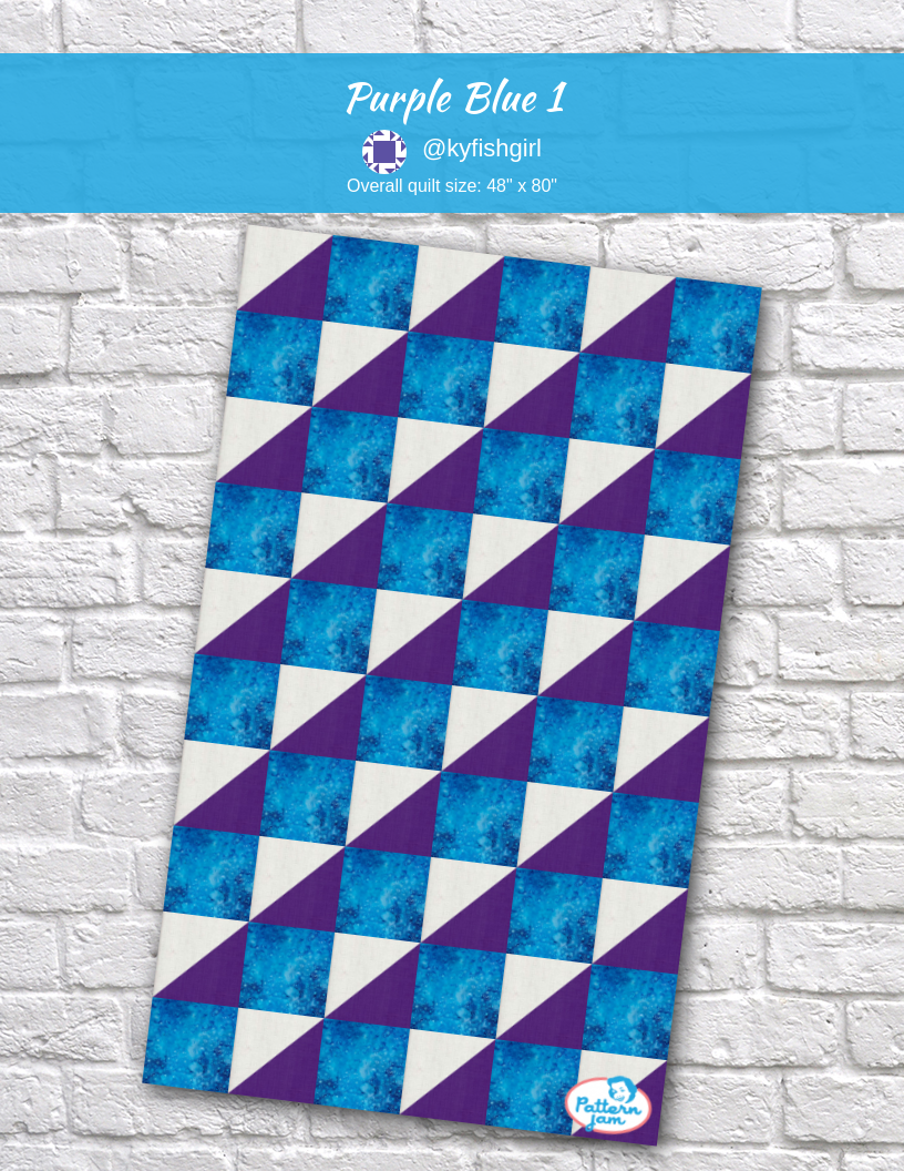 purple blue 1 - custom quilt designed by &#64;kyfishgirl using PatternJam quilt design software