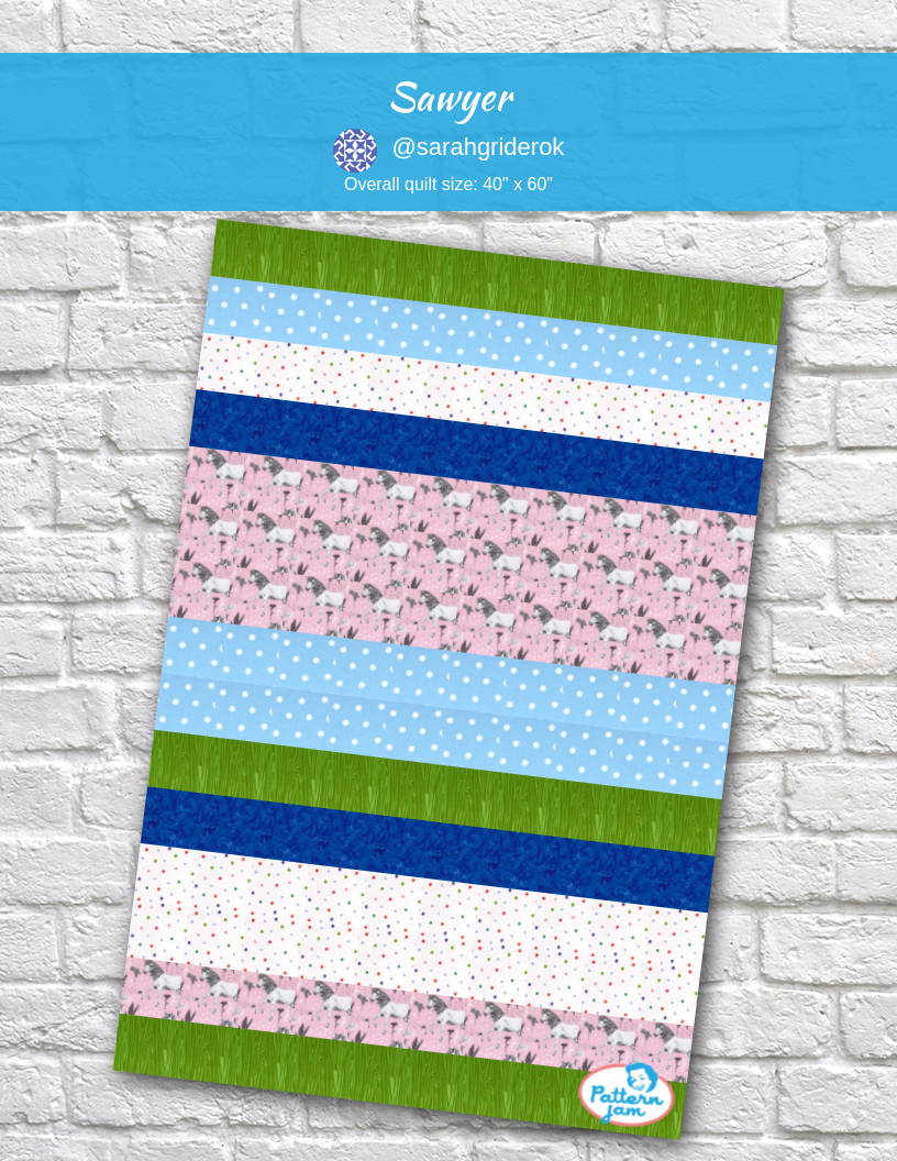 sawyer - custom quilt designed by &#64;sarahgriderok using PatternJam quilt design software