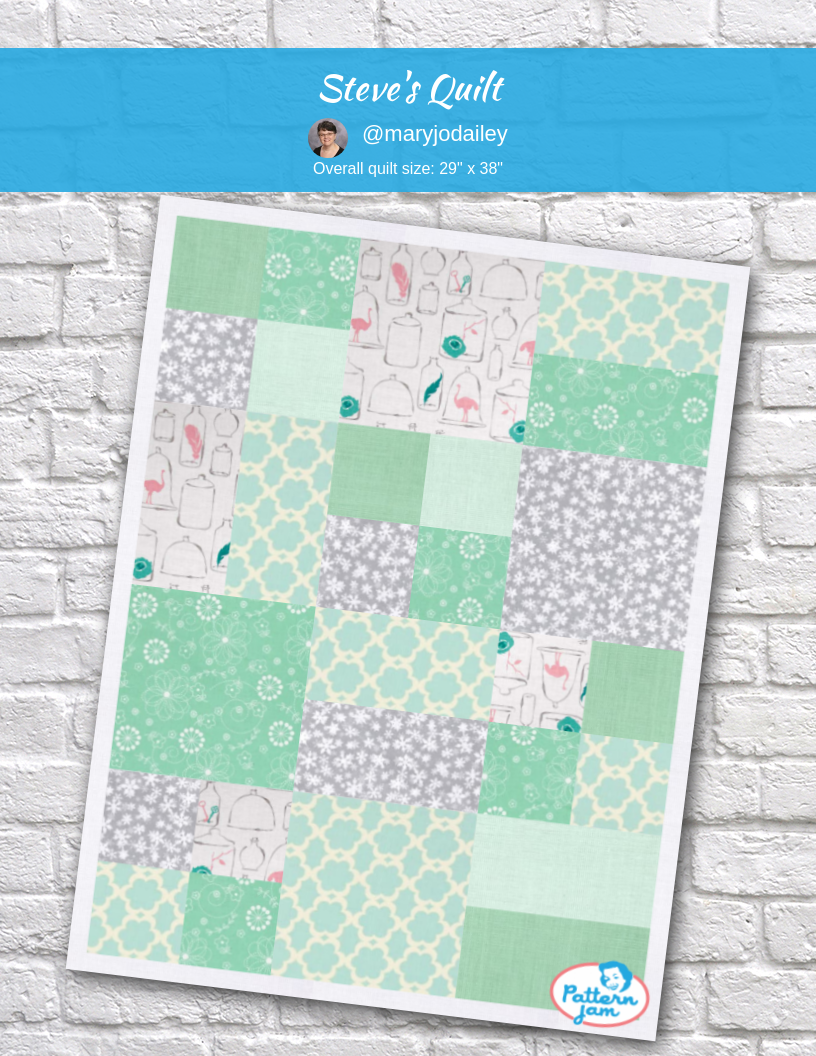 Steve's Quilt - custom quilt designed by &#64;maryjodailey using PatternJam quilt design software