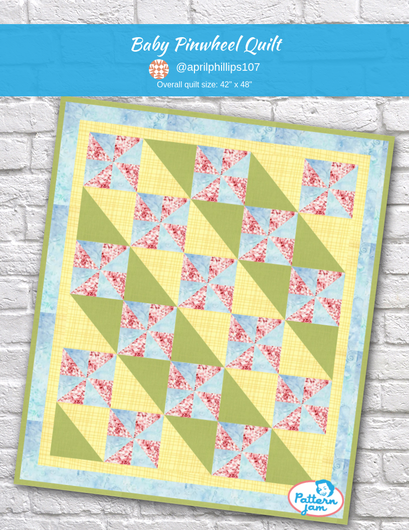 Baby Pinwheel Quilt - custom quilt designed by &#64;aprilphillips107 using PatternJam quilt design software