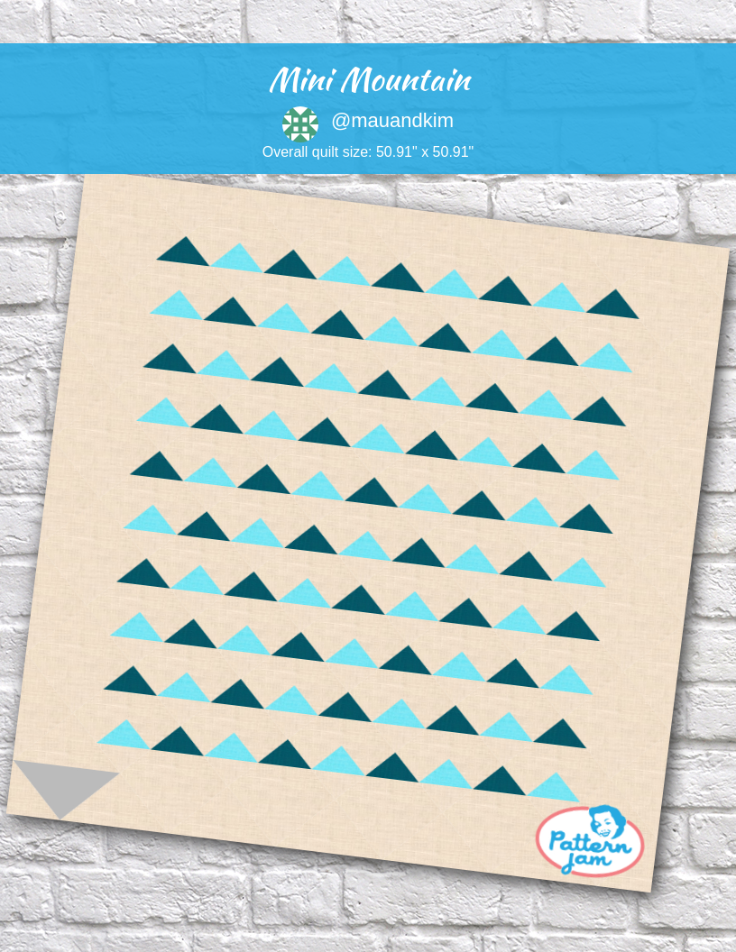 Mini Mountain - custom quilt designed by &#64;mauandkim using PatternJam quilt design software