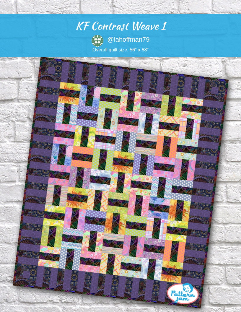 KF Contrast Weave 1 - custom quilt designed by @lahoffman79 using PatternJam quilt design software