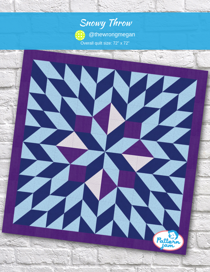 snowy throw - custom quilt designed by &#64;thewrongmegan using PatternJam quilt design software