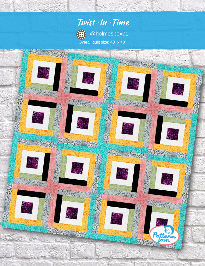 Twist-in-Time - custom quilt designed by &#64;holmesbex01 using PatternJam quilt design software
