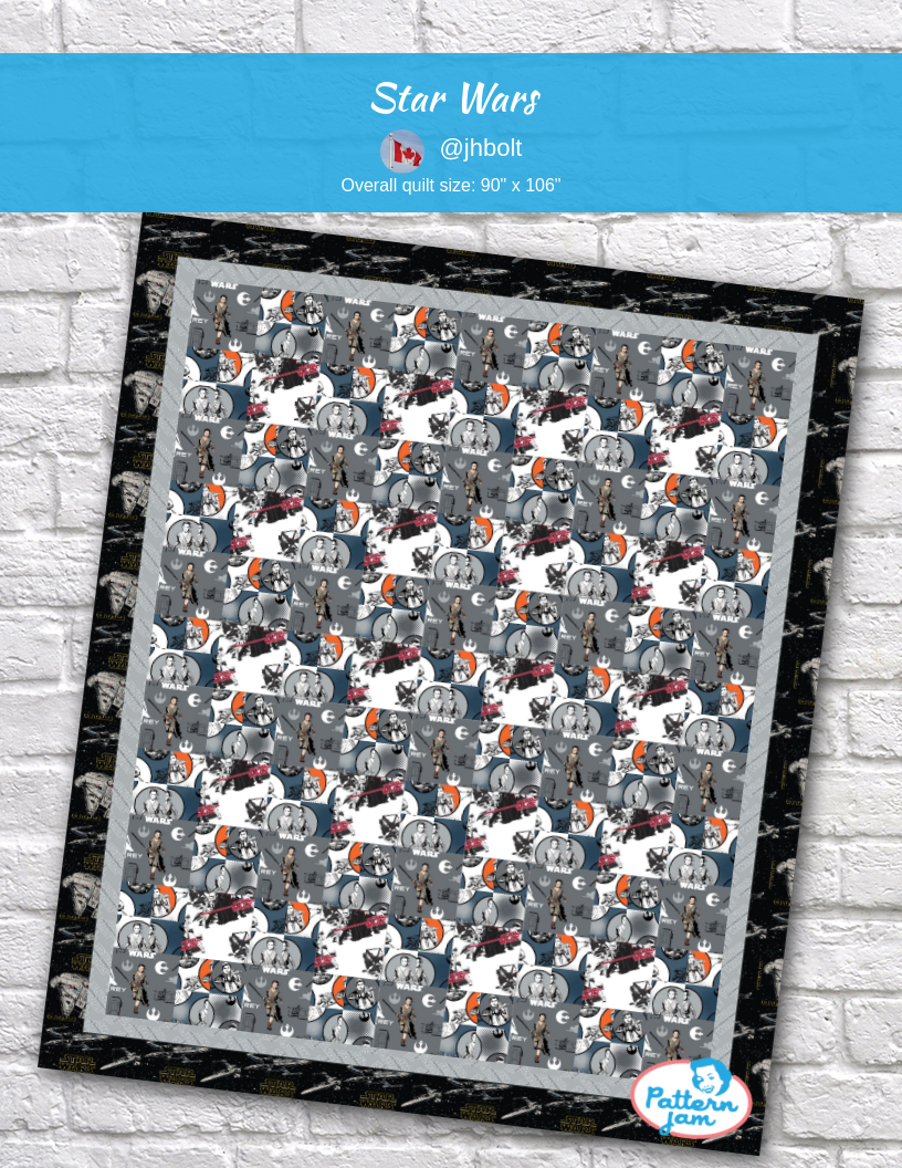 star wars - custom quilt designed by &#64;jhbolt using PatternJam quilt design software