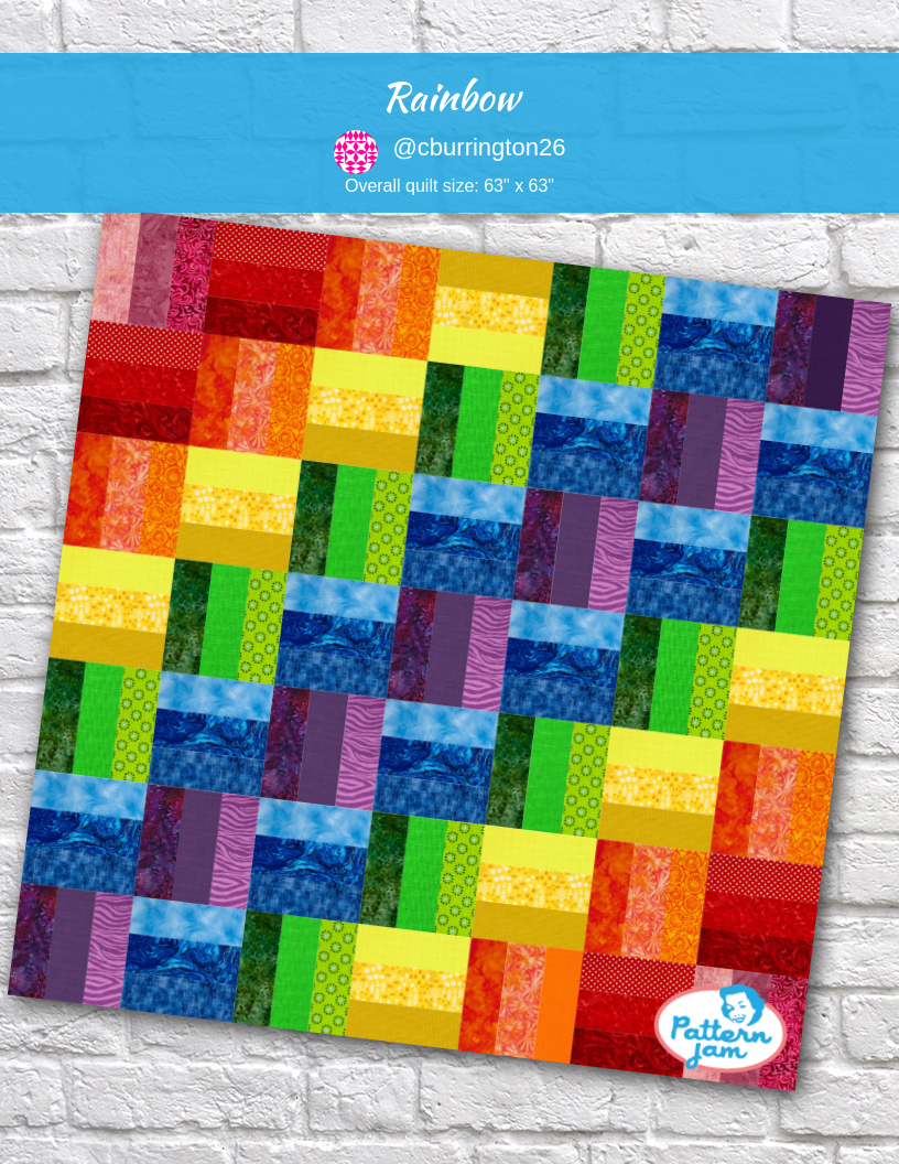 rainbow - custom quilt designed by &#64;cburrington26 using PatternJam quilt design software