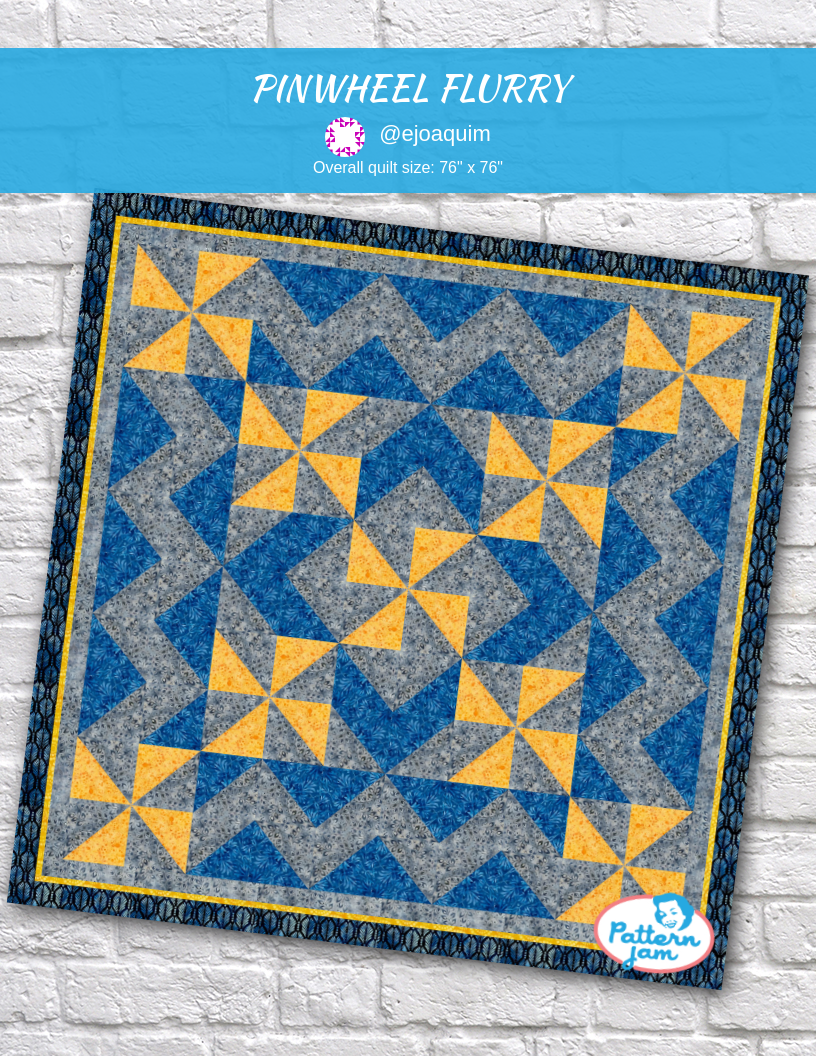 PINWHEEL FLURRY - custom quilt designed by &#64;ejoaquim using PatternJam quilt design software