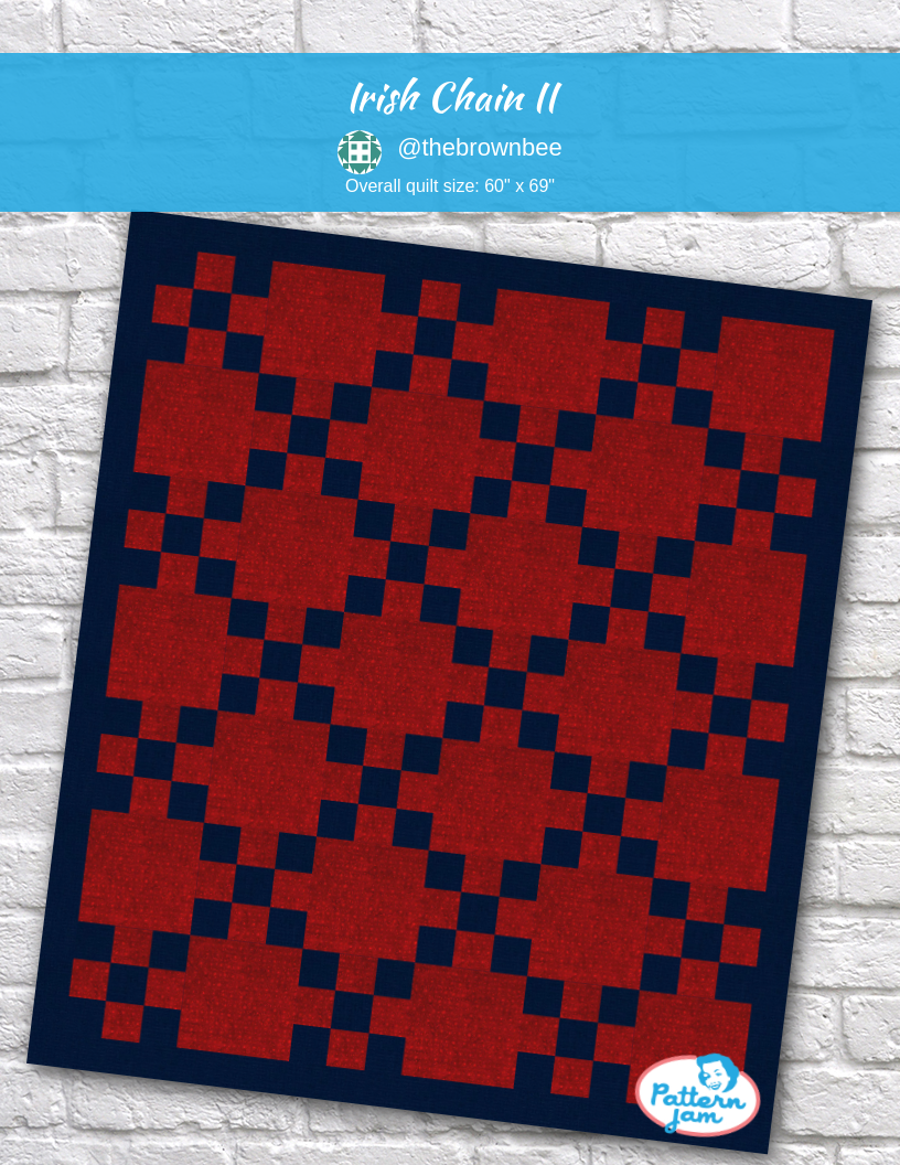 Irish Chain II - custom quilt designed by &#64;thebrownbee using PatternJam quilt design software