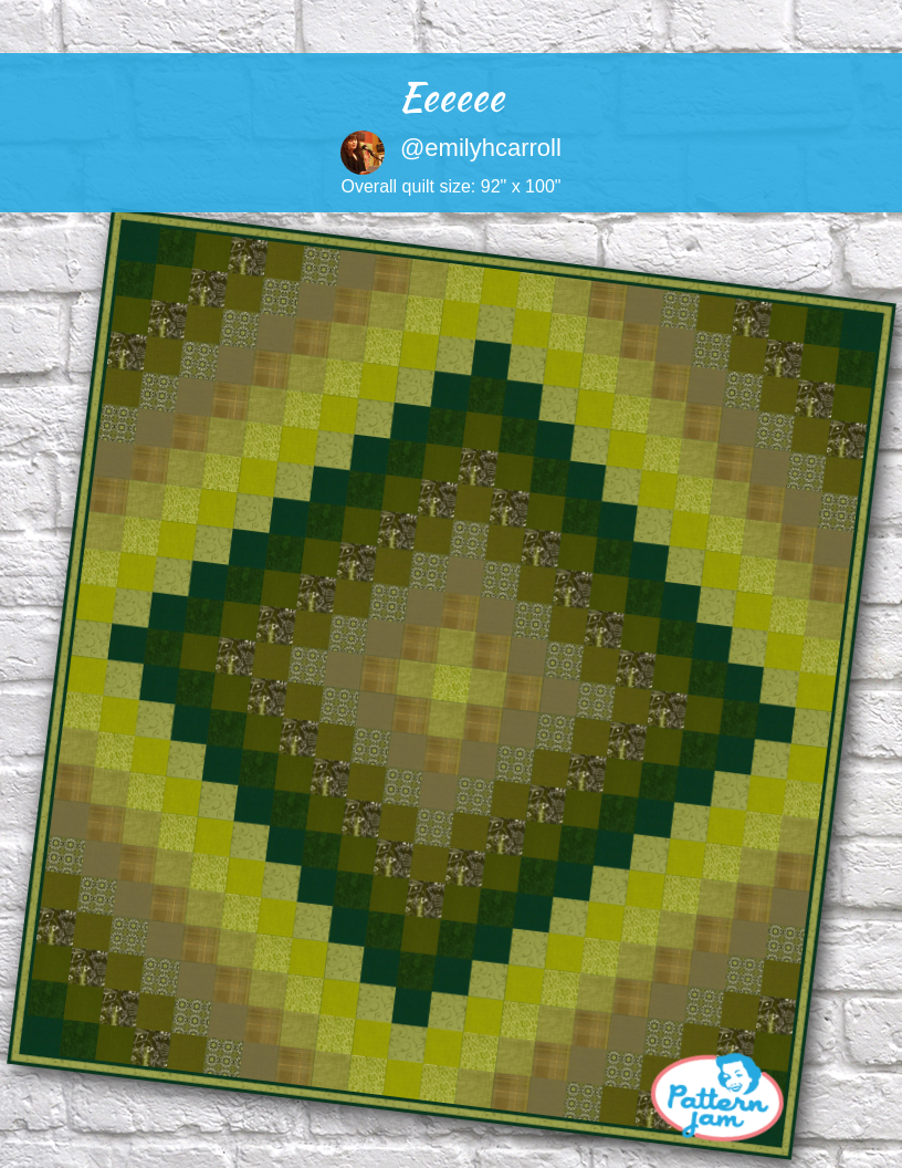 Eeeeee - custom quilt designed by &#64;emilyhcarroll using PatternJam quilt design software