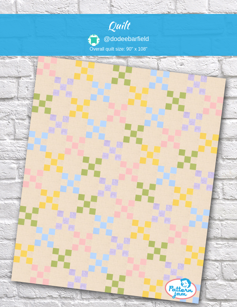 Quilt - custom quilt designed by &#64;dodeebarfield using PatternJam quilt design software