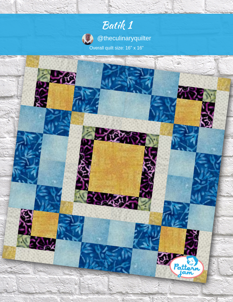 Batik 1 - custom quilt designed by &#64;theculinaryquilter using PatternJam quilt design software