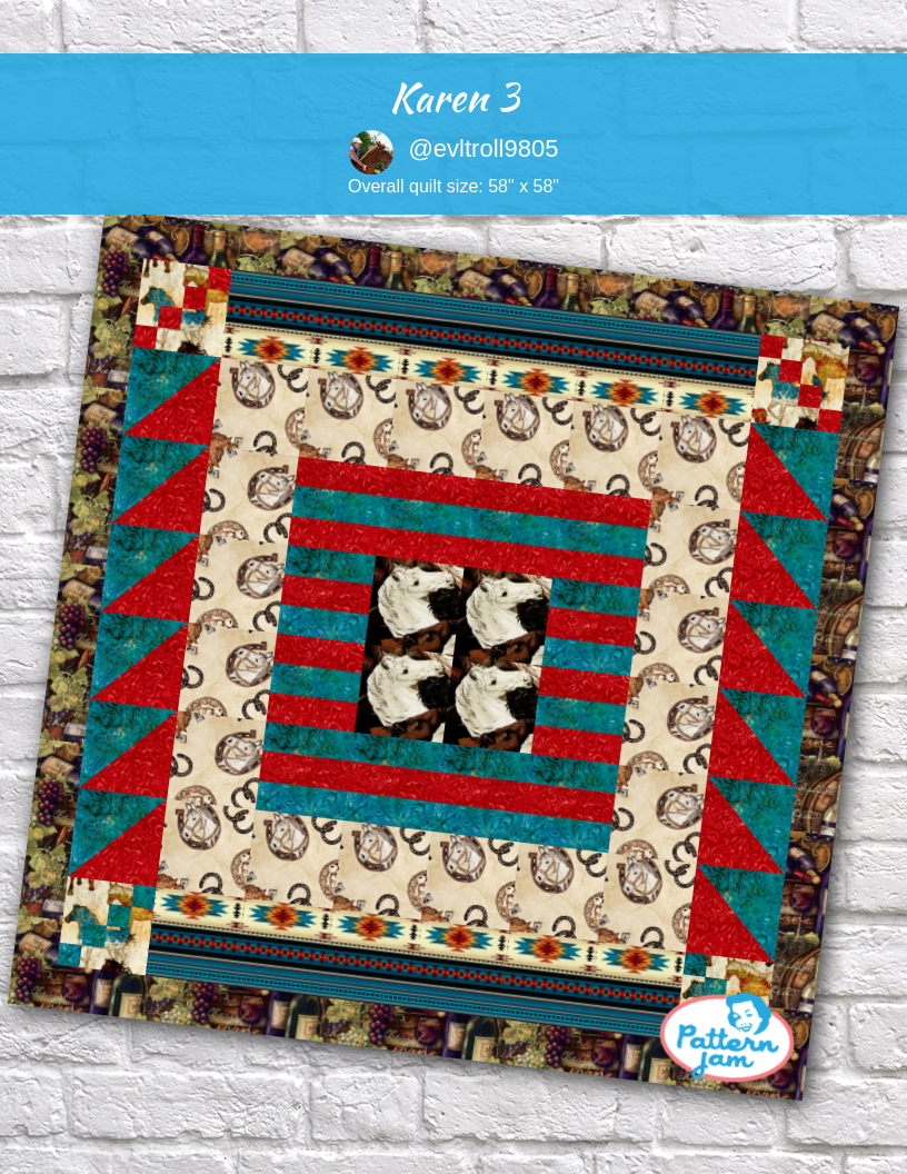 Karen 3 - custom quilt designed by &#64;evltroll9805 using PatternJam quilt design software
