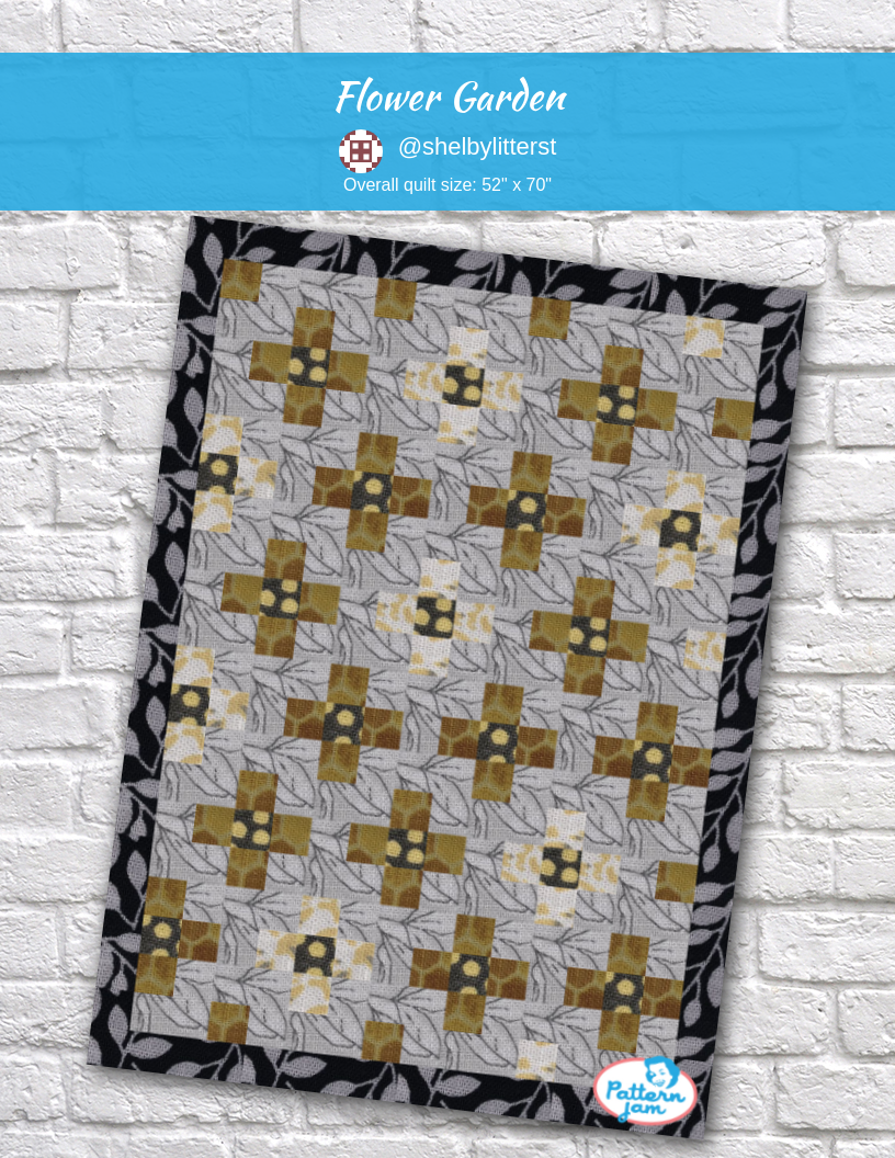 flower garden - custom quilt designed by &#64;shelbylitterst using PatternJam quilt design software