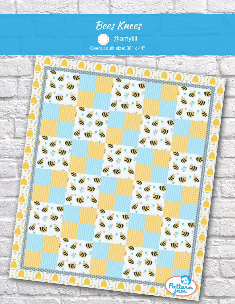 Bees Knees - custom quilt designed by &#64;amylill using PatternJam quilt design software