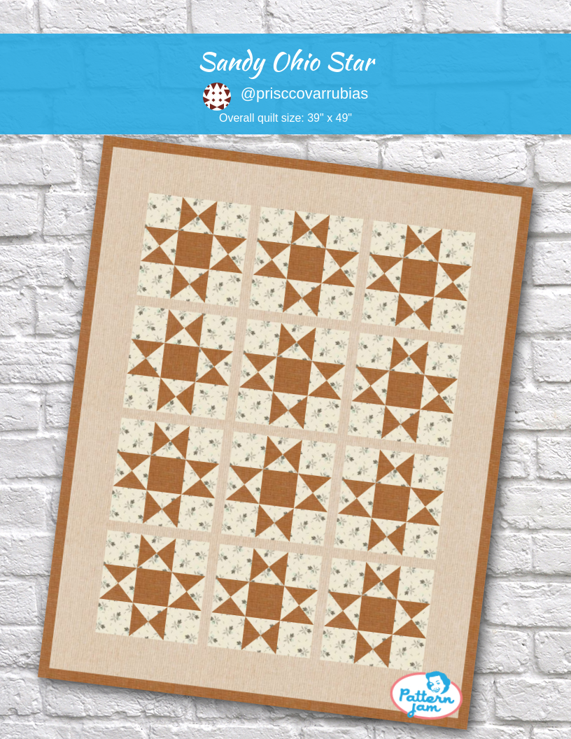 sandy ohio star - custom quilt designed by &#64;prisccovarrubias using PatternJam quilt design software
